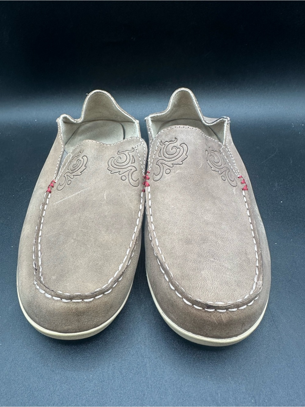 NWT Olukai NOHEA NUBUCK Women's Casual Slip On Basalt/Tapa Sz 8 - Picture 2 of 7